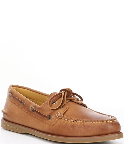 Sperry Men's Gold Water Resistant Leather Boat Shoes