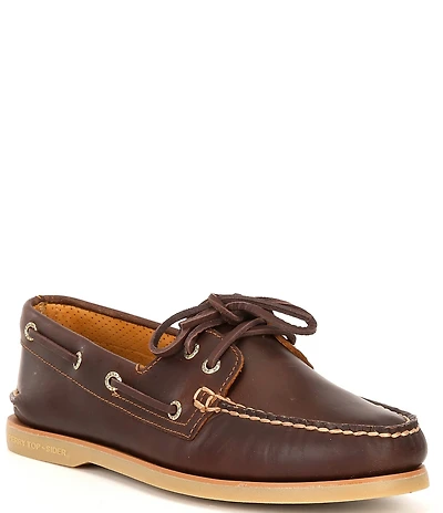 Sperry Men's Gold Authentic Original Orleans Leather Lace Up Boat Shoes