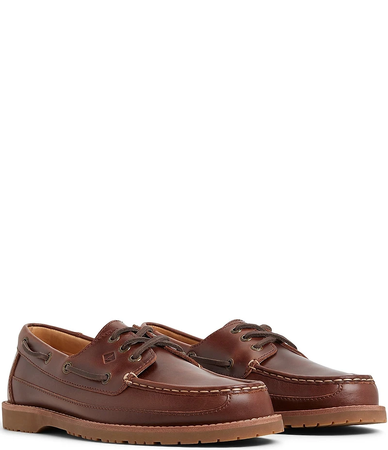 Sperry Men's Topsider Mini Lug 3-Eye Topsider Leather Boat Shoes