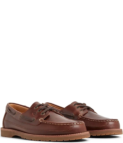Sperry Men's Topsider Mini Lug 3-Eye Topsider Leather Boat Shoes