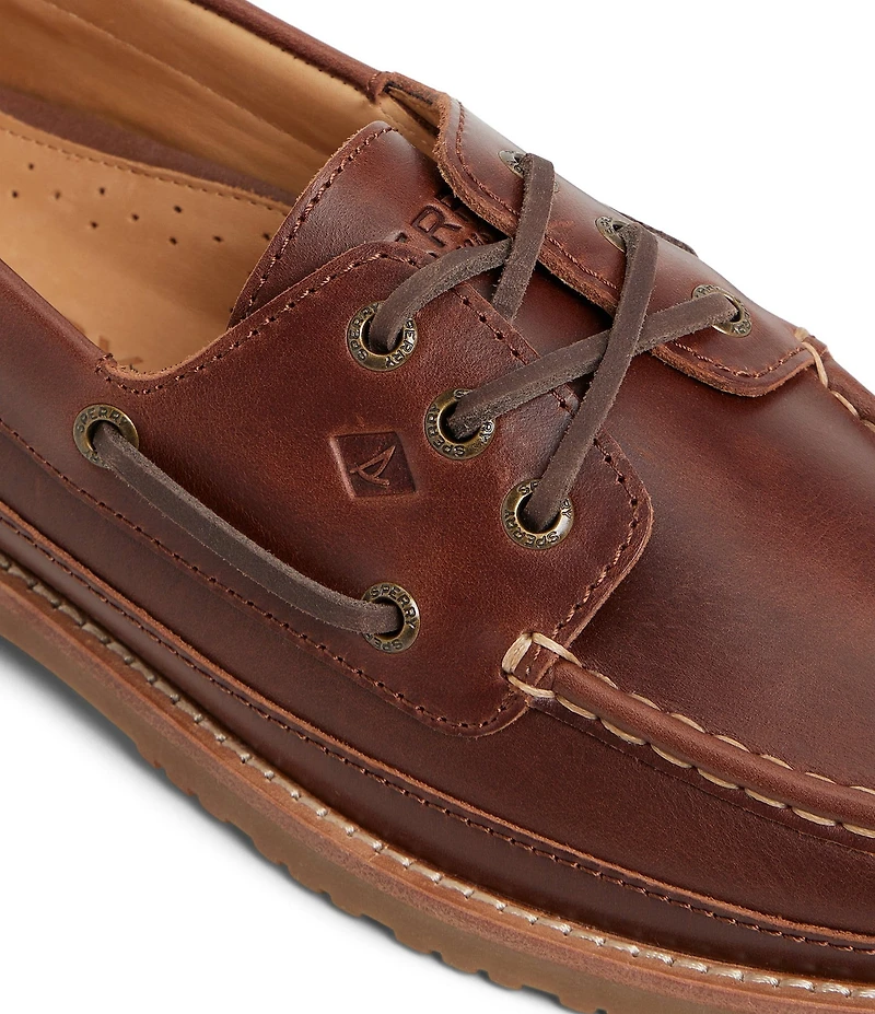 Sperry Men's Topsider Mini Lug 3-Eye Topsider Leather Boat Shoes