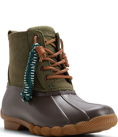 Sperry Saltwater Lace Up Waterproof Duck Booties