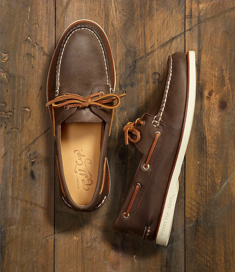 Sperry Men's Top-Sider Gold Authentic Original 2-Eye Water Resistant Boat Shoes