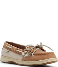 Sperry Women's Angelfish 1-Eye Leather and Woven Boat Shoes