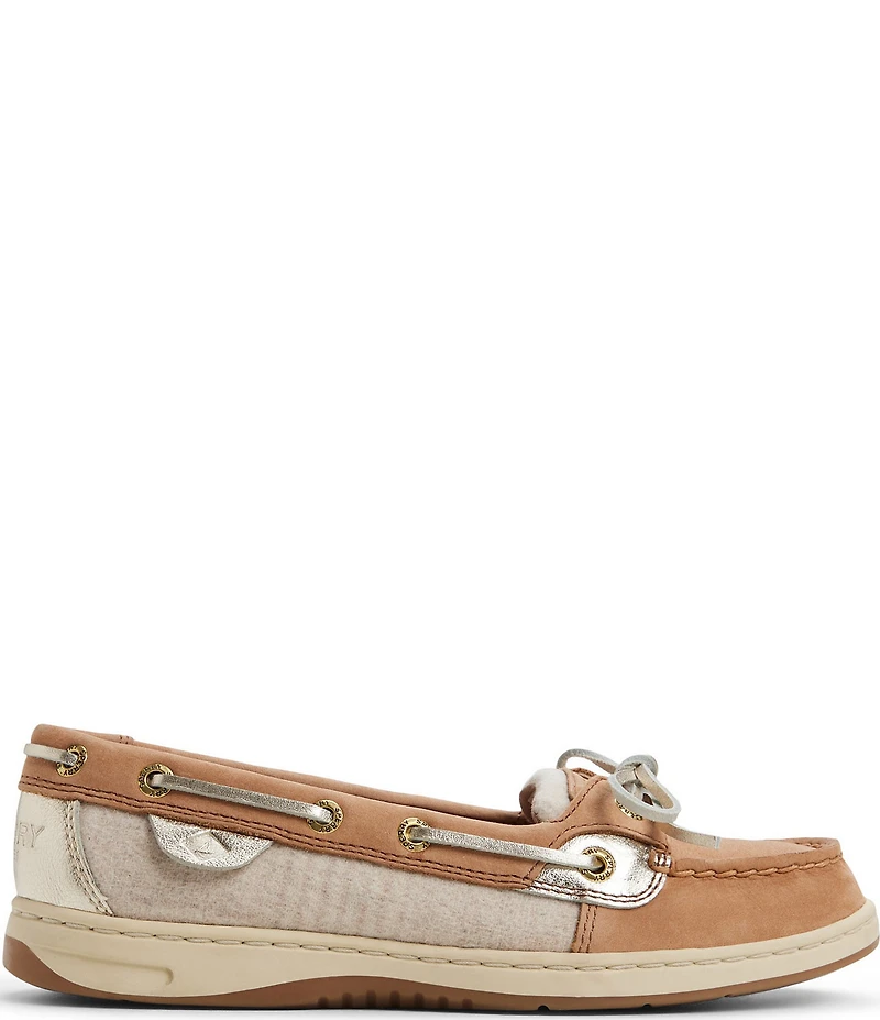 Sperry Women's Angelfish 1-Eye Leather and Woven Boat Shoes
