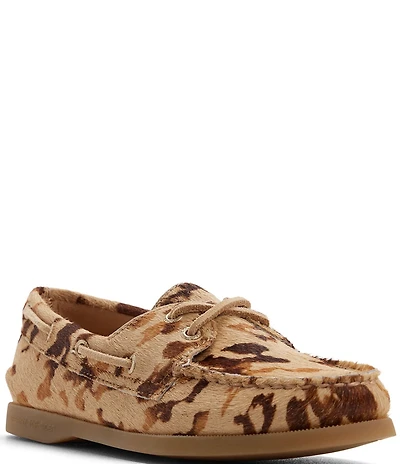 Sperry Women's AO 2-Eye Cow Print Haircalf Boat Shoes
