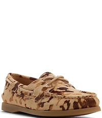 Sperry Women's AO 2-Eye Cow Print Haircalf Boat Shoes