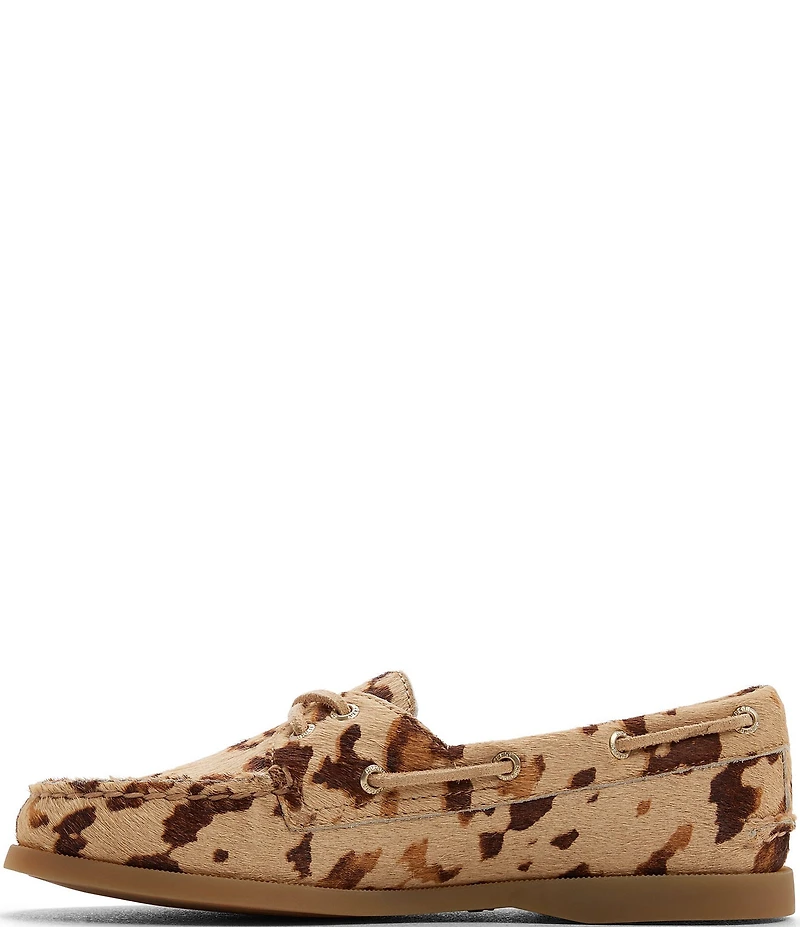 Sperry Women's AO 2-Eye Cow Print Haircalf Boat Shoes