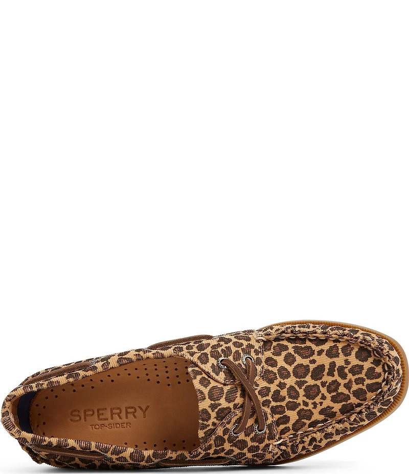 Sperry Women's AO 2-Eye Leopard Print Boat Shoes