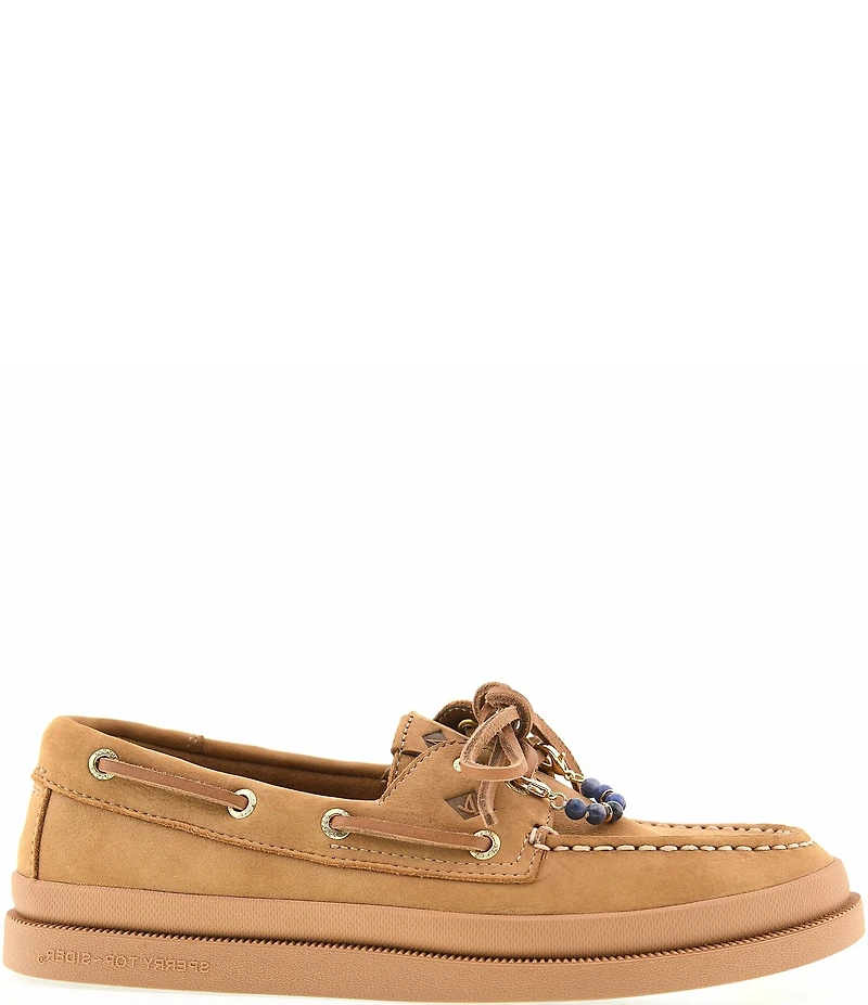 Sperry Women's AO 2-Eye Nubuck Mudguard Charm Ornament Boat Shoes