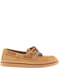 Sperry Women's AO 2-Eye Nubuck Mudguard Charm Ornament Boat Shoes