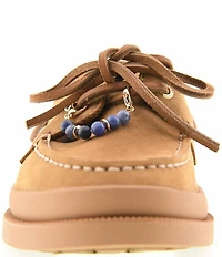 Sperry Women's AO 2-Eye Nubuck Mudguard Charm Ornament Boat Shoes