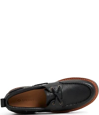 Sperry Women's Authentic Original 2-Eye Boat Lug Leather Block Heel Platform Boat Shoes