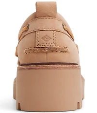 Sperry Women's Authentic Original 2-Eye Nubuck Suede Block Heel Platform Boat Shoes