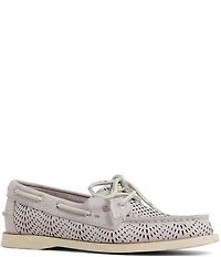 Sperry Women's Authentic Original 2-Eye Perforated Nubuck Suede Boat Shoes