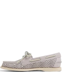 Sperry Women's Authentic Original 2-Eye Perforated Nubuck Suede Boat Shoes