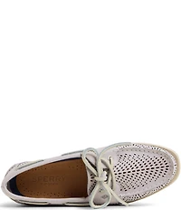 Sperry Women's Authentic Original 2-Eye Perforated Nubuck Suede Boat Shoes