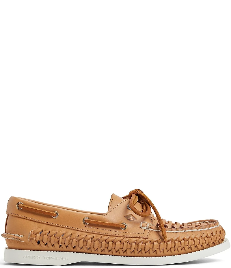 Sperry Women's Authentic Original 2-Eye Woven Leather Boat Shoes