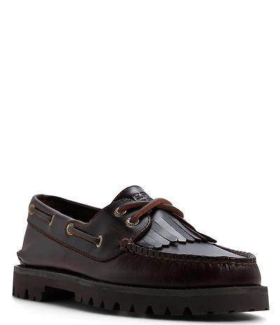 Sperry Women's Authentic Original Leather Kiltie Lug Sole Boat Shoes