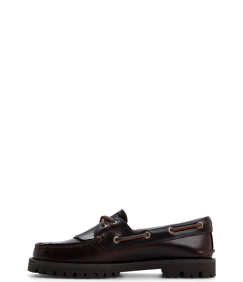 Sperry Women's Authentic Original Leather Kiltie Lug Sole Boat Shoes