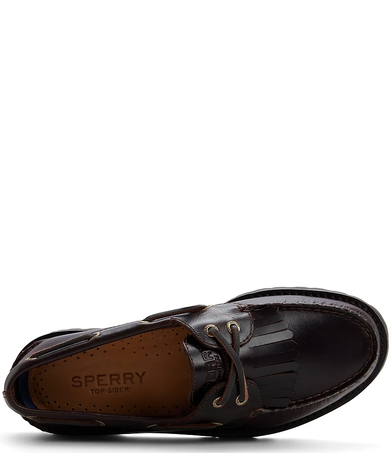 Sperry Women's Authentic Original Leather Kiltie Lug Sole Boat Shoes