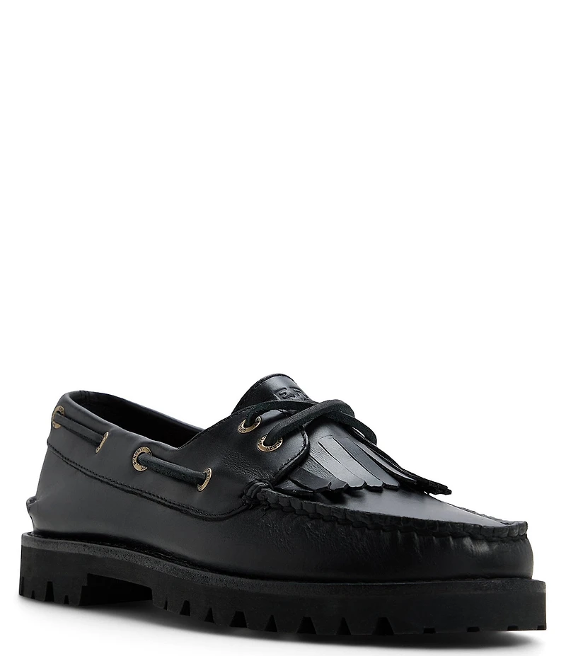 Sperry Women's Authentic Original Leather Kiltie Lug Sole Boat Shoes