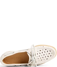 Sperry Women's Authentic Original Leather Embroidered Perforated Boat Shoes