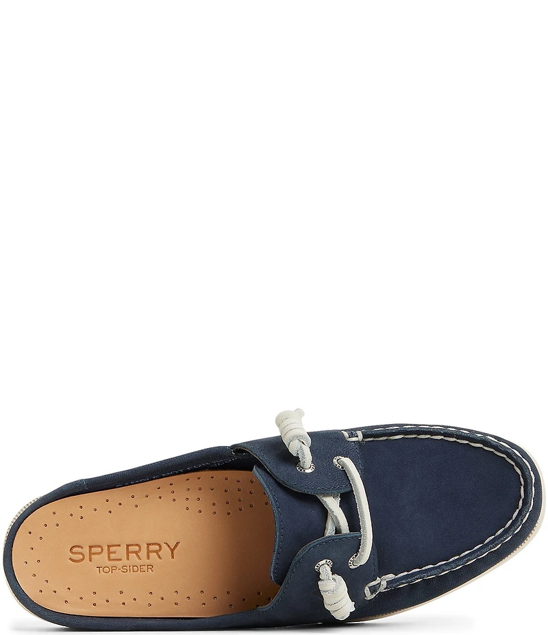 Sperry Women's Authentic Original Nubuck Leather Boat Shoe Mules