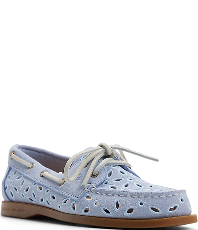 Sperry Women's Authentic Original Suede Perforated Boat Shoes