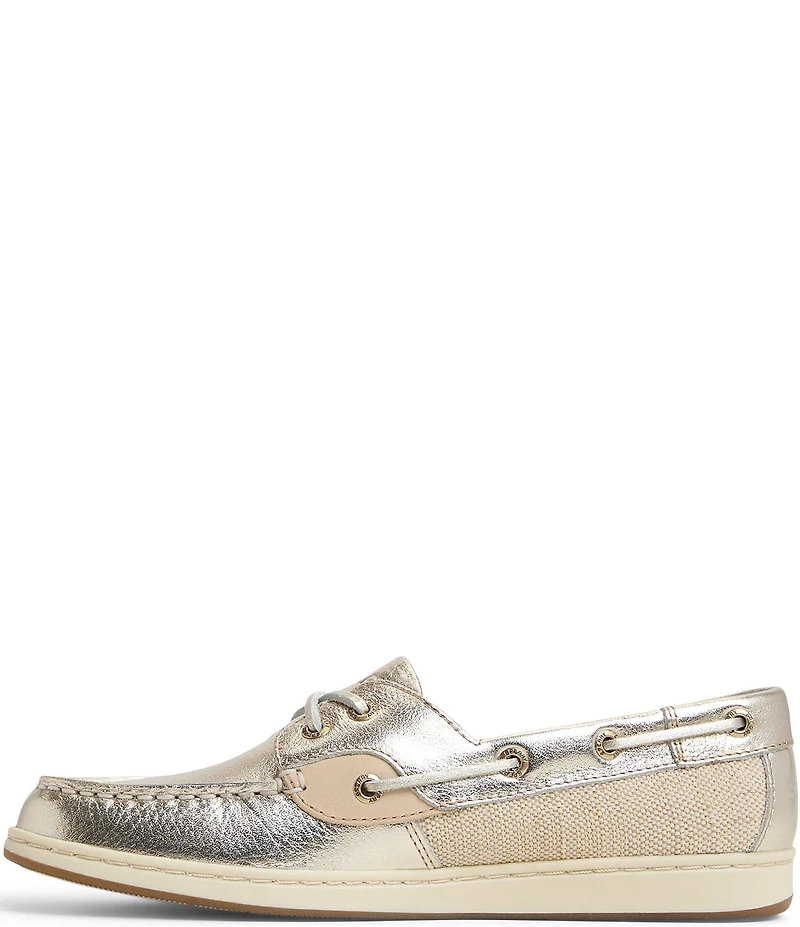 Sperry Women's Coastfish 2 Eye Metallic Leather Boat Shoes