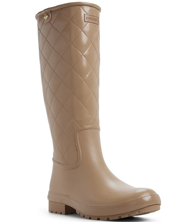 Sperry Women's Drizzle Quilt Pattern Tall Rain Boots