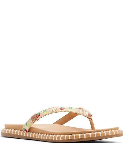 Sperry Women's Isla Fruit Embroidered Flip Flops