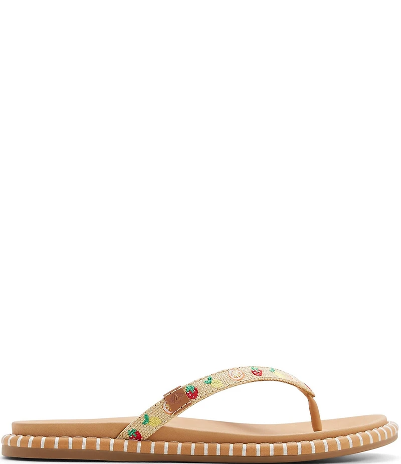 Sperry Women's Isla Fruit Embroidered Flip Flops