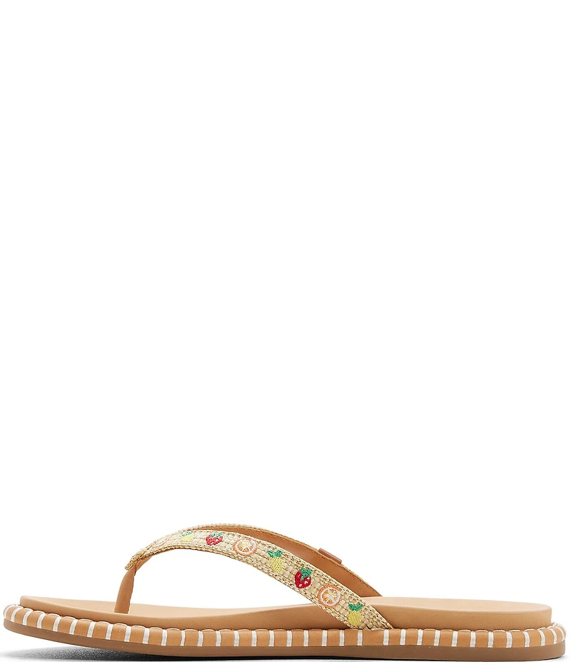 Sperry Women's Isla Fruit Embroidered Flip Flops