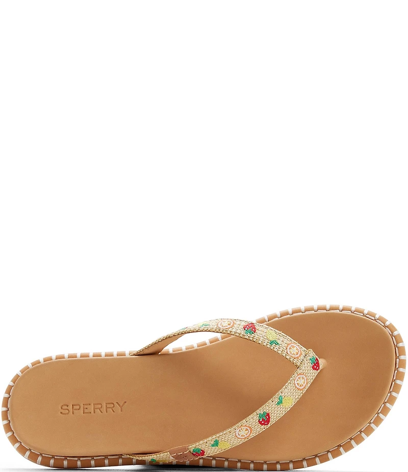 Sperry Women's Isla Fruit Embroidered Flip Flops