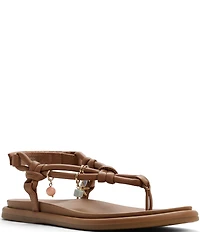 Sperry Women's Isla Leather Charm Ornamented T-Bar Flat Sandals