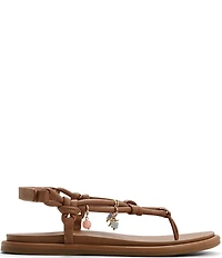 Sperry Women's Isla Leather Charm Ornamented T-Bar Flat Sandals