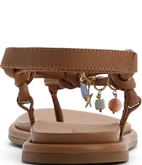 Sperry Women's Isla Leather Charm Ornamented T-Bar Flat Sandals