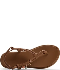 Sperry Women's Isla Leather Charm Ornamented T-Bar Flat Sandals