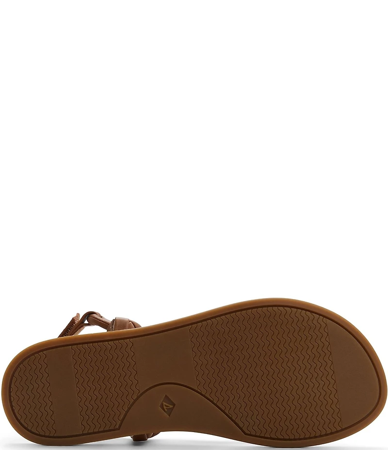 Sperry Women's Isla Leather Charm Ornamented T-Bar Flat Sandals