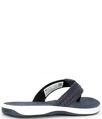 Sperry Women's Seafish 3 Perforated Leather Flip Flops