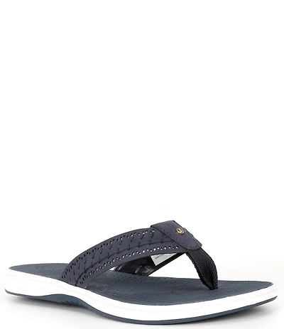 Sperry Women's Seafish 3 Perforated Nubuck Flip Flops