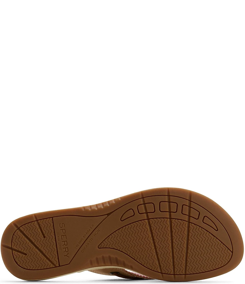 Sperry Women's Seafish Leather Flip Flops