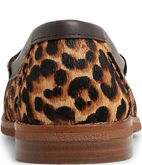 Sperry Women's Seaport Leopard Print Calf Hair Penny Loafers