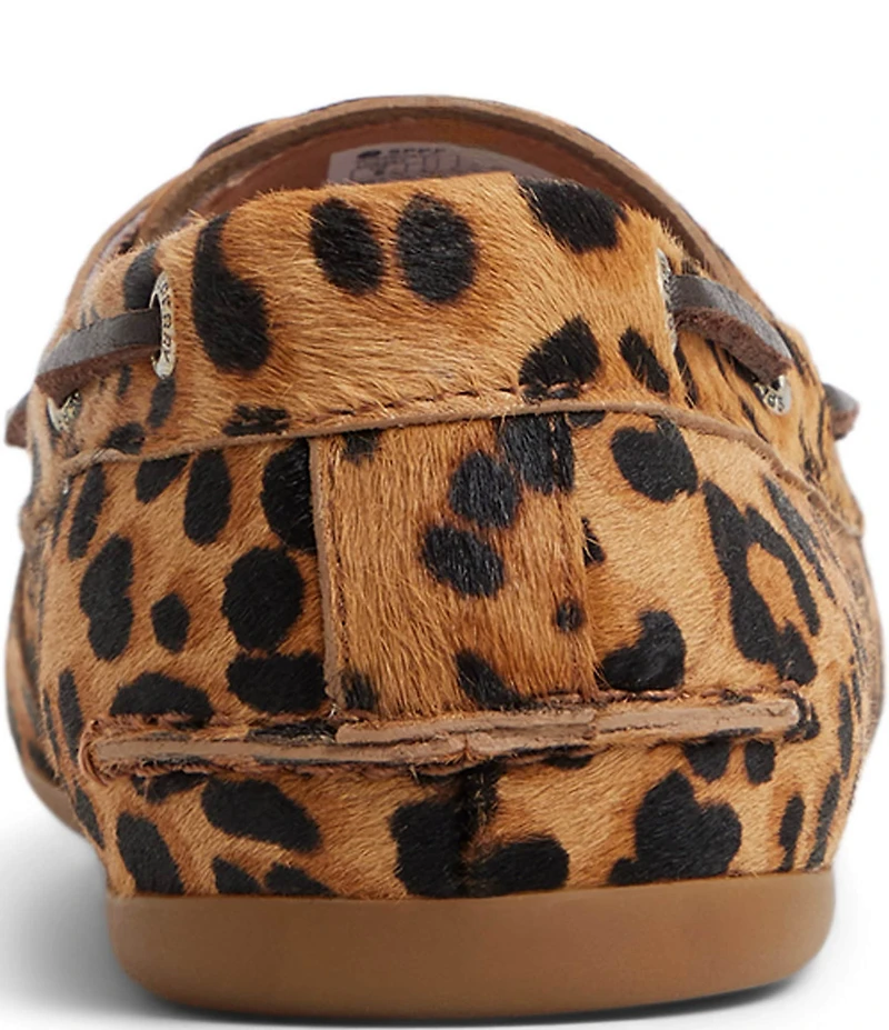 Sperry Women's Slim Boat Leopard Print Calf Hair Boat Shoes