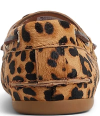 Sperry Women's Slim Boat Leopard Print Calf Hair Boat Shoes