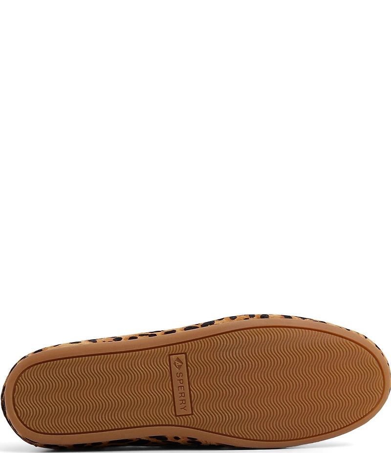 Sperry Women's Slim Boat Leopard Print Calf Hair Boat Shoes