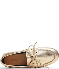 Sperry Women's Slim Boat Metallic Leather Boat Shoes