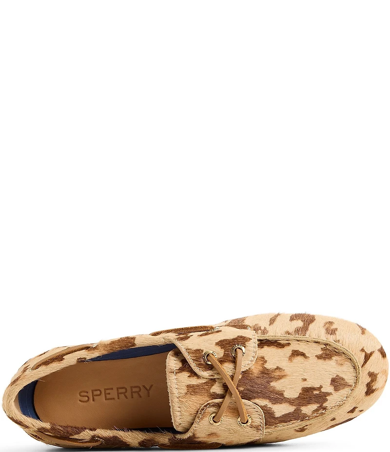 Sperry Women's Slimboat Cow Printed Haircalf Boat Shoes