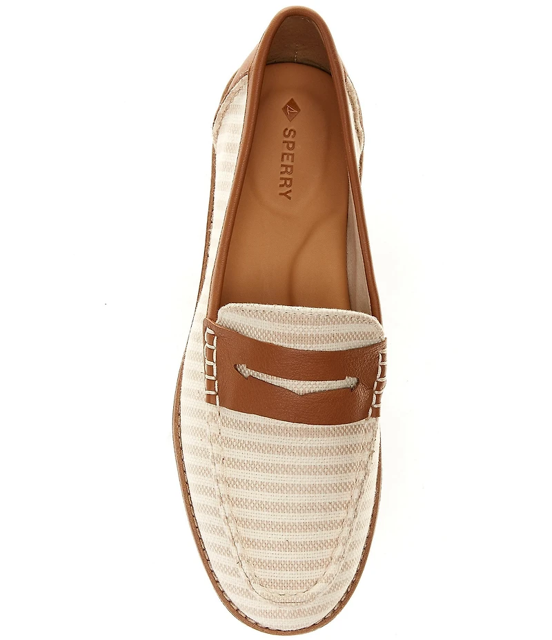 Sperry Women's Striped Seaport Penny Loafers